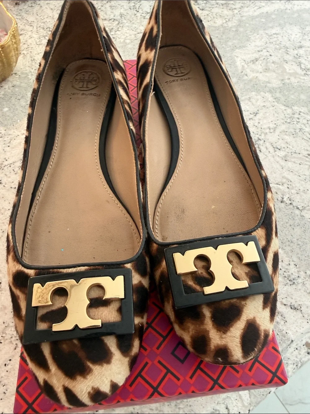 Tory Burch Leopard Print Gigi pump used size 8.5